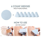 FOCALLURE - Match Max Make Up Sponge - 6 Count Wedges #08 Light Blue - 1pc