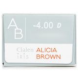Clalen 1 Day Iris Alicia Brown Color Contact Lenses - - 4.00  30pcs