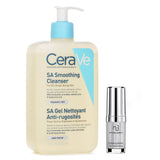 CeraVe CeraVe SA Smoothing Cleanser (Random Packaging) 473ml X Natural Beauty Hydrating Radiant Eye Concentrate (Exp Date: 02/2026) 15ml 2pcs