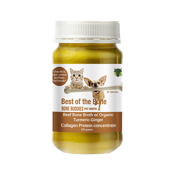 Best Of The Bone Best of the Bone Bone Buddies Pet Bone Broth Beef Concentrate with Organic Turmeric-Ginger 375g