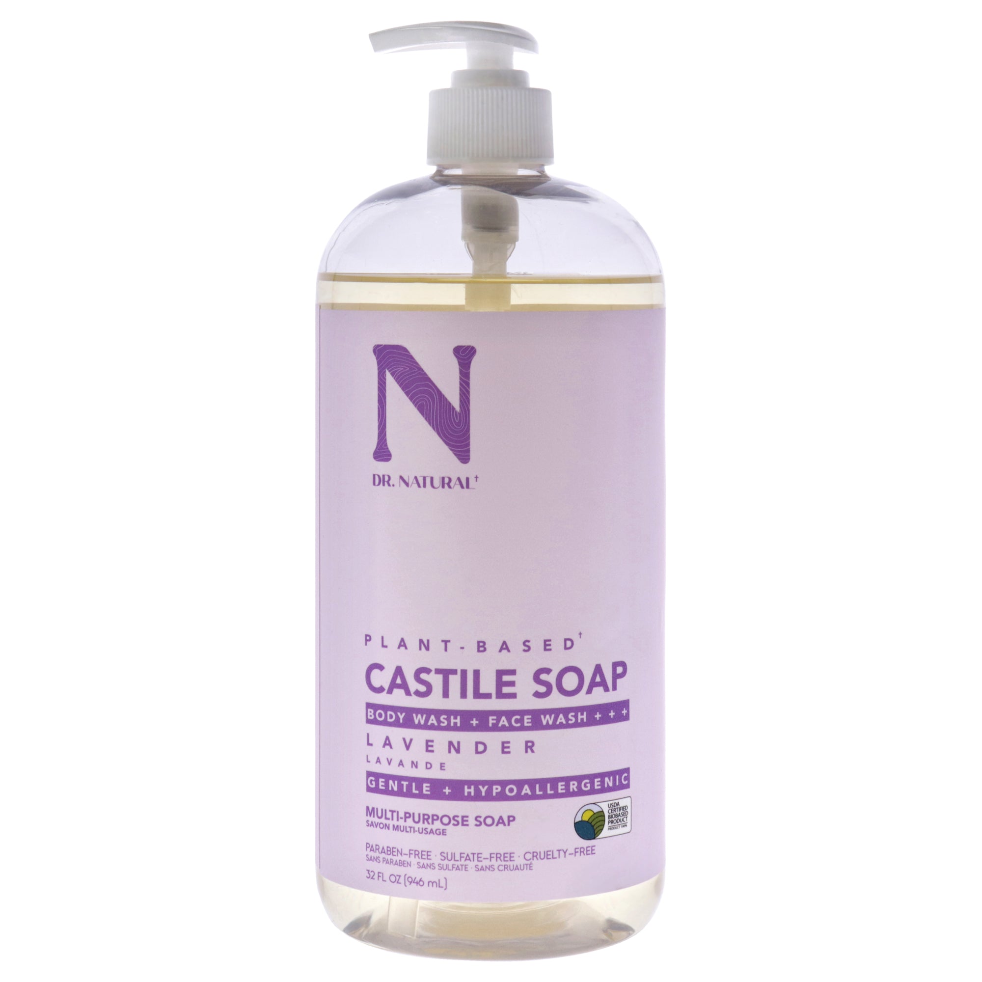 Dr. Natural Castile Liquid Soap - Lavender by Dr. Natural for Unisex ...