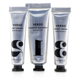 VERSO Travel Series Set: Foaming Cleanser 25ml + Day Cream 15ml + Night Cream 15ml
