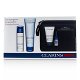 Clarins Men Everyday Heroes Set: 1x Exfoliating Cleanser 125ml + 1x Super Moisture Balm 50ml + Shampoo & Shower 30ml + Shave Ease 3ml