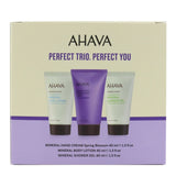 Ahava Deadsea Water Perfect Mineral Body Trio Set: Hand Cream 40ml + Body Lotion 40ml + Shower Gel 40ml