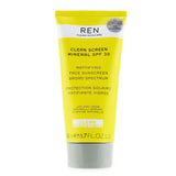 Ren Clean Essentials Clean Sreen Mineral SPF 30 Mattifying Face Sunscreen Broad Spectrum (High Protection) 50ml/1.7oz
