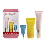Clarins SOS Beaute Set (1x Primer 30ml + 1x Mask 15ml + 1x Lip Balm 3ml) - 01 Rose 3pcs