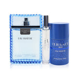 Versace Eau Fraiche Coffret: Eau De Toilette Spray 100ml/3.4oz + Eau De Toilette Spray 10ml/0.3oz + Deodorant Stick 75g/2.5oz 3pcs