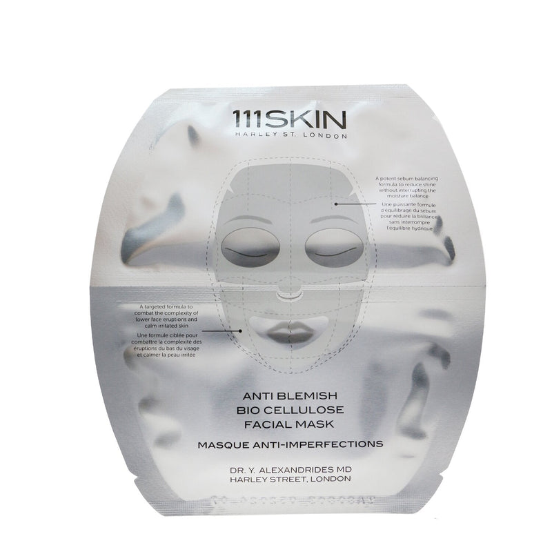 111Skin Anti Blemish Bio Cellulose Facial Mask (Upper Mask & Lower Mask for Face)  5x25ml/0.85oz