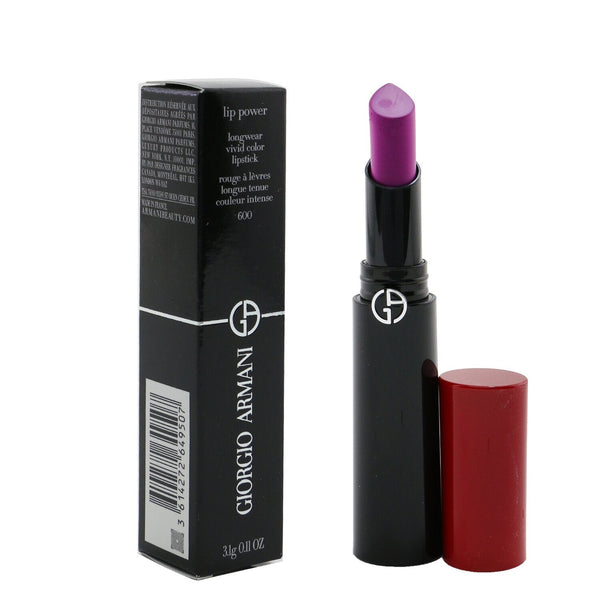 Giorgio Armani Lip Power Longwear Vivid Color Lipstick - # 600 Confident  3.1g/0.11oz