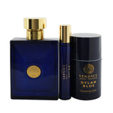 Versace Dylan Blue Coffret: Eau De Toilette Spray 100ml/3.4oz +Eau De Toilette Spray 10ml/0.3oz + Deo Stick 75g/2.5oz 3pcs