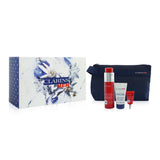 Clarins Clarinsmen Energizing Essentials Set: Energizing Gel 50ml + Active Face Wash 30ml + Energizing Eye Gel 3ml + Bag 3pcs+1bag