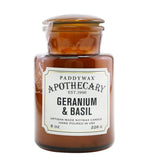 Paddywax Apothecary Candle - Geranium & Basil 226g/8oz