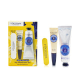 L'Occitane My Manicure Set: Shea Butter Hand Cream 30ml + Shea Butter Nail & Cuticle Nourishing Oil 7.5ml + Nail File 3pcs