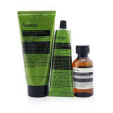 Aesop The Listener: Geranium Leaf Body Cleanser 100ml+ Geranium Leaf Body Scrub 180ml+ Geranium Leaf Body Balm 100ml 3pcs