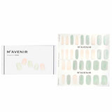 Mavenir Nail Sticker (Patterned) - # Cream Blue Leopardo Nail 32pcs