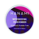 Hanami Nail Polish Remover Water Based Wipes 40 Pack Vanilla