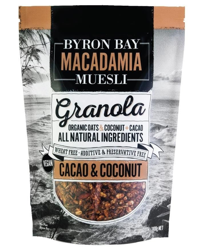 Byron Bay Muesli Cacao & Coconut Granola 400g Fresh Beauty Co. New Zealand