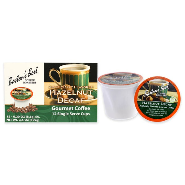 Bostons Best Hazelnut Decaf Gourmet Coffee by Bostons Best for Unisex - 12 Cups Coffee
