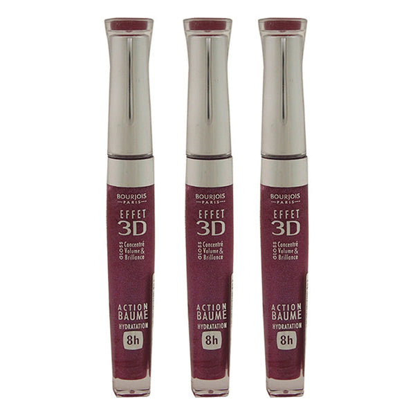Bourjois 3D Effet Lip Gloss - 23 Framboise Magnific by Bourjois for Women - 0.19 oz Lip Gloss - Pack of 3