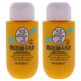 Sol de Janeiro Brazilian 4 Play Moisturizing Shower Cream Gel by Sol de Janeiro for Unisex - 3 oz Shower Gel - Pack of 2