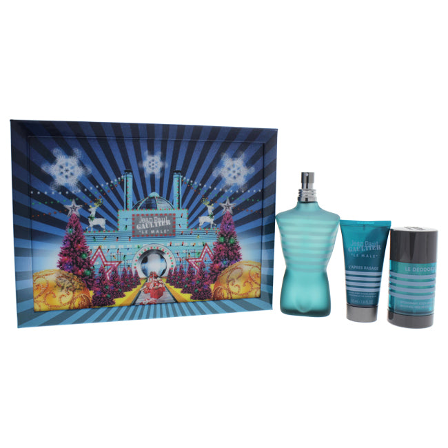Paul Gaultier Le Male by Jean Paul Gaultier for Men - 3 Pc Gift Set 4.2oz EDT Spray, Soothing After Shave Balm, 2.6oz Deodorant – Fresh Beauty Co.