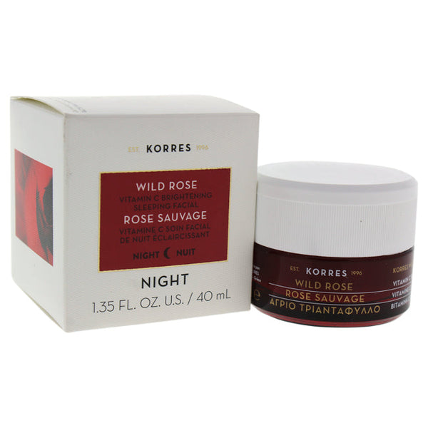 Korres Wild Rose Vitamin C Brightening Sleeping Facial by Korres for Unisex - 1.35 oz Cream