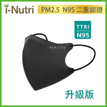 HAOFA 3D airtight three-dimensional medical mask (Taiwan N95 specification) fog black | 30 S Size upgrades  Fixed Size