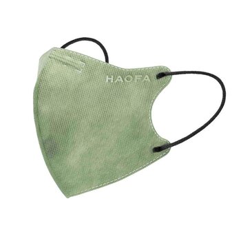 HAOFA 3D N95 Medical Mask (Taiwan N95 Specification) Smoke Green | 30pcs M Size  Fixed Size