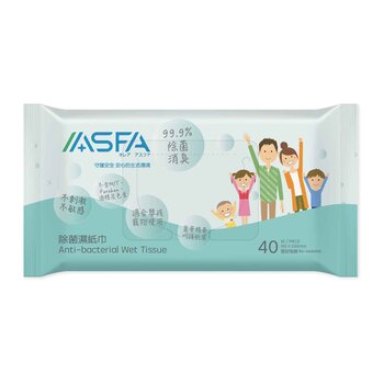 ASFAWATER Anti-bacterial Wet Tissue?40 sheets?x10  Fixed Size