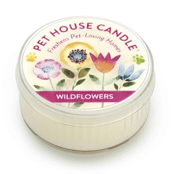 Pet House by One Fur All Mini Candle (1.5oz) - Wildflowers  1.5oz