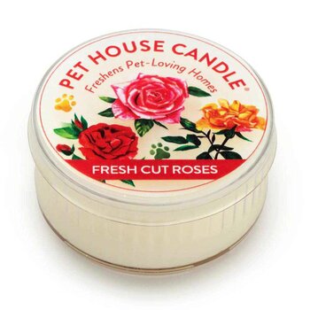 Pet House by One Fur All Mini Candle (1.5oz) -  Fresh Cut Roses  1.5oz