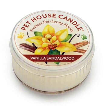 Pet House by One Fur All Mini Candle (1.5oz) - Vanilla Sandalwood  1.5oz