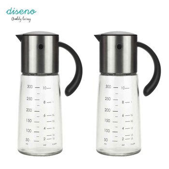 diseno Gravity Oil & Vinegar Dispenser 300ml - Stainless Steel (Set of 2)  Fixed Size