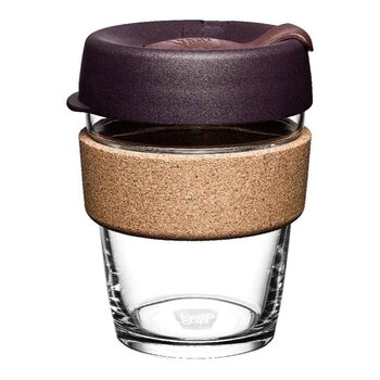 KeepCup Brew Cork Tempered Glass Cup M/12oz/340ml - Alder  Fixed Size
