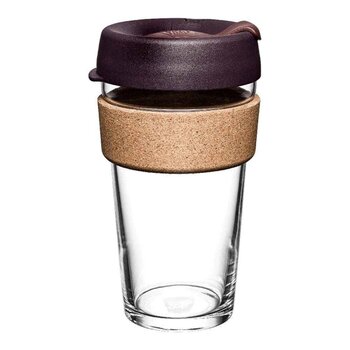 KeepCup Brew Cork Tempered Glass Cup L/16oz/454ml - Alder  Fixed Size