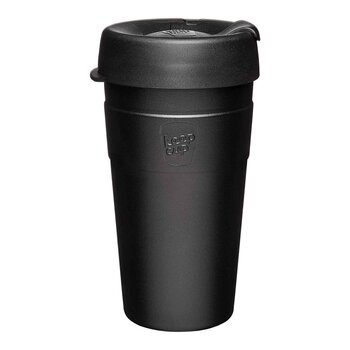 KeepCup Thermal Stainless Steel Reusable Cup L/16oz/454ml - Black  Fixed Size