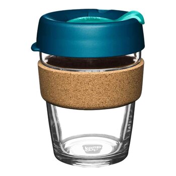 KeepCup Brew Cork Tempered Glass Cup M/12oz/340ml - Polaris  Fixed Size
