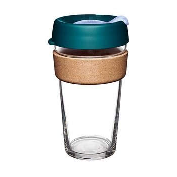 KeepCup Brew Cork Tempered Glass Cup L/16oz/454ml - Eventide  Fixed Size