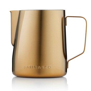 Barista & Co Stainless Steel Coffee Milk Frothing Jug & Pitcher 600ml - Gold  Fixed Size