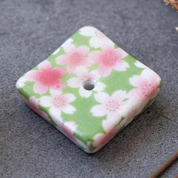 diseno Living Incense Ceramic Holder Japanese Style Square - Sakura Green  Fixed Size