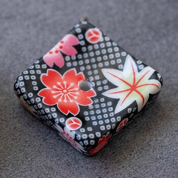 diseno Living Incense Ceramic Holder Japanese Style Square - Sakura Black  Fixed Size