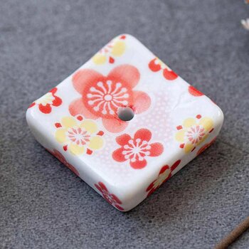 diseno Living Incense Ceramic Holder Japanese Style Square - Sakura White  Fixed Size