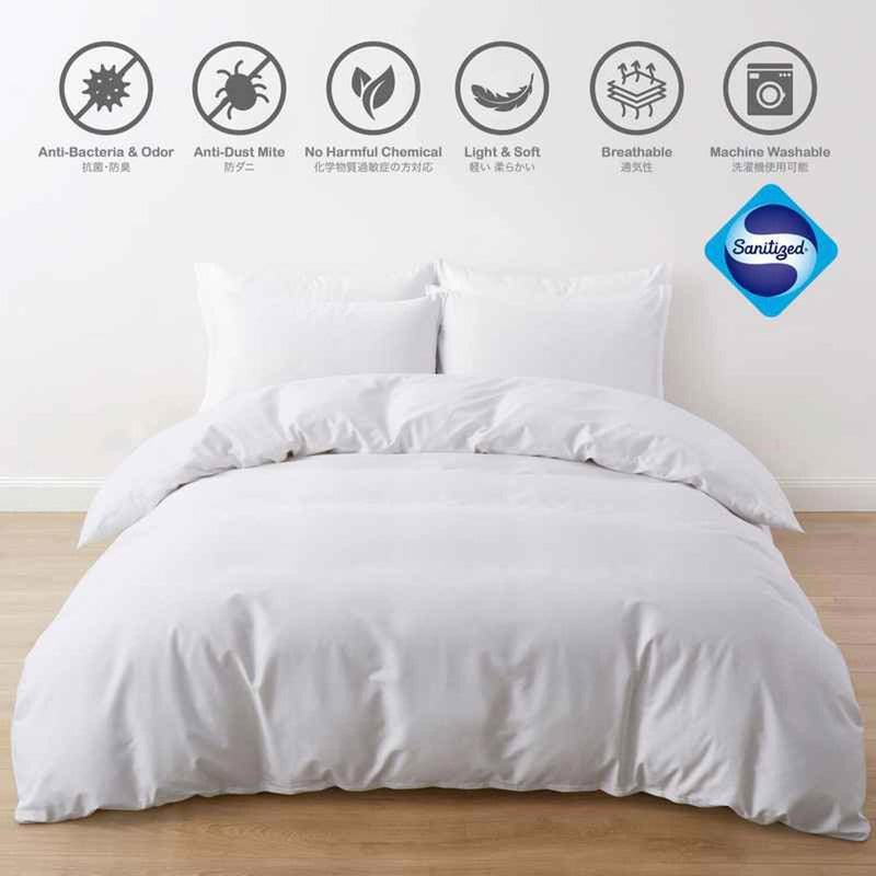 Momomi Anti-Allergy Anti-Dust Mite Bedding Set (White) Single  King