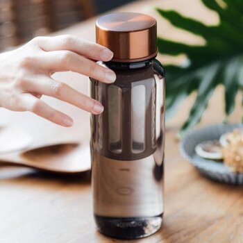 WEMUG Copper Brew Bottle with filter?Chocolate Colour  Chocolate?650ml  Chocolate - Fix