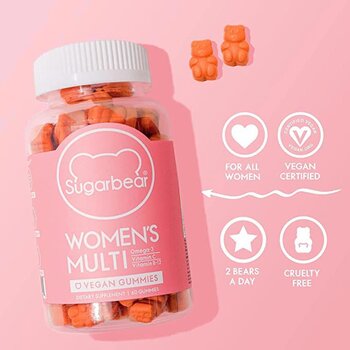 SUGARBEAR Women's Multi Vitamins Gummies?60pcs/1month?Best Before: 10/2024?#multivitamin 1bottle?60pc/1month  Fixed Size