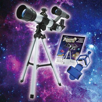 Kidrise Kidrise Astronomy Science STEAM Children 60x Refraction Astronomy Stargazing Telescope: Amazing Telescope (with mobile phone holder, stargazing guide book)  Fixed Size