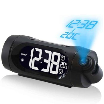 Nid Model R0713P    LCD Clock Radio with Dual Alarm & Projection of Time  Fixed Size
