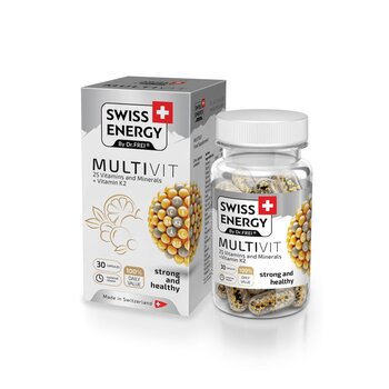 SWISS ENERGY Sustained Release Capsules - Multivit 25 Vitamins And Minerals + Vitamin K2  26.8g