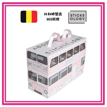 Sticksology Sticksology - Deluxe Assorted Tea Stick Box Set -London Buses (50 pieces) (BABY PINK)  Fixed Size