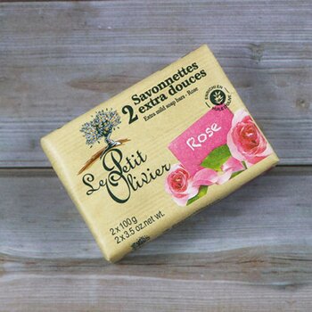 Le Petit Olivier Rose Extra Mild Soap Bars - 2 x 100g  Fixed Size